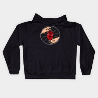 hands with heart locked Kids Hoodie